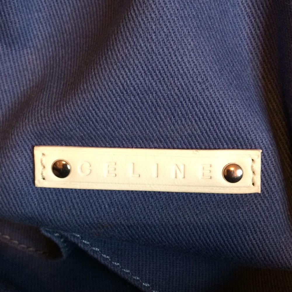 SOLD!!!! Celine Pale Blue Canvas w/Light Yellow Trim/Handle - Picture 14 of 15